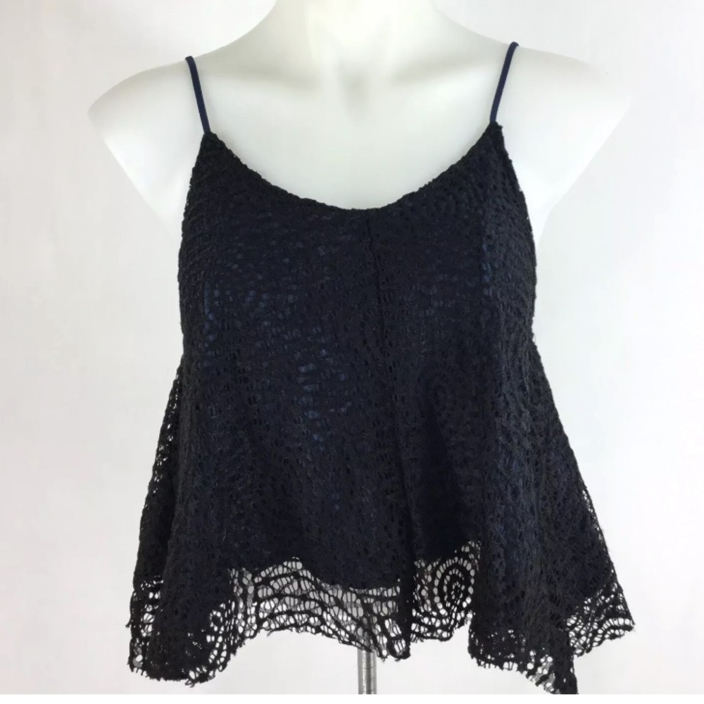 NWT SAM EDELMAN LACE TANK CROP TOP S